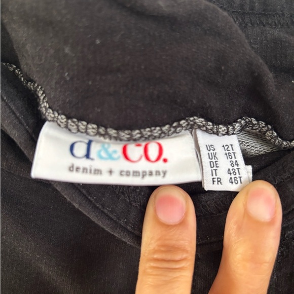 d&co. Denim & Company Black Stretch Pants Size 12T - Picture 5 of 9